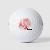 Turkey flag golfballen (Voorkant)