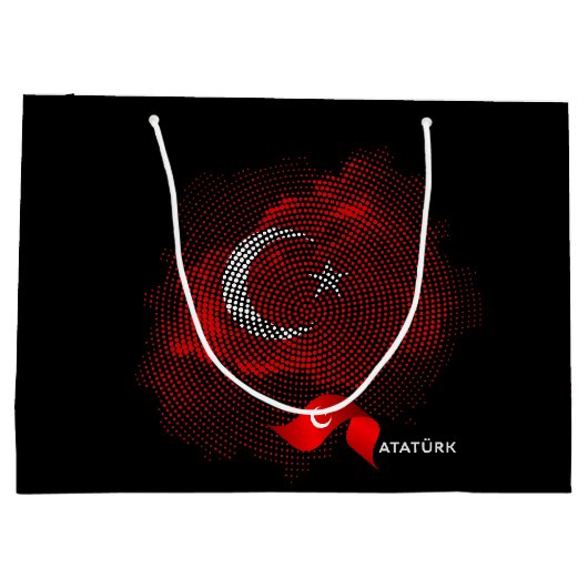 Turkey flag groot cadeauzakje (Achterkant)