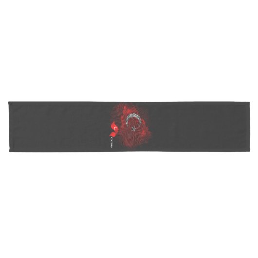 Turkey flag korte tafelloper (Horizontaal)
