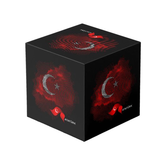 Turkey flag kubus (Achter hoekig)