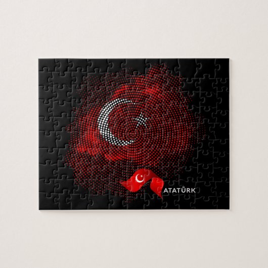 Turkey flag legpuzzel (Horizontaal)