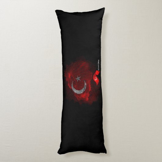 Turkey flag lichaamskussen (Achterkant (Verticaal))