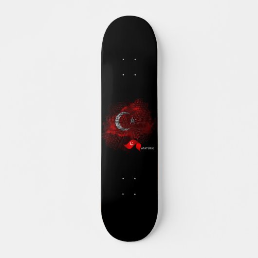 Turkey flag persoonlijk skateboard (Voorkant)