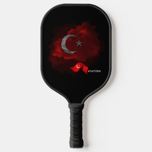 Turkey flag pickleball paddle (Voorkant)