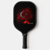Turkey flag pickleball paddle (Achterkant)