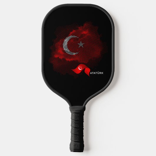 Turkey flag pickleball paddle (Achterkant)