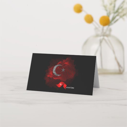 Turkey flag plaatskaartje (Voorkant)