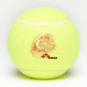 Turkey flag tennisballen (Achterkant)
