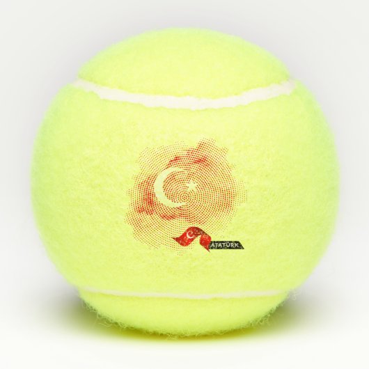 Turkey flag tennisballen (Achterkant)