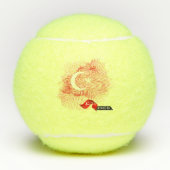 Turkey flag tennisballen (Voorkant)