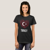 Turkey Flag Turkish Flag Turkey DNA Turkey Heart T-shirt (Voorkant volledig)