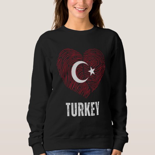 Turkey Flag Turkish Flag Turkey DNA Turkey Heart Trui (Voorkant)