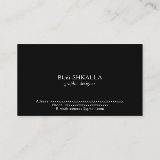 Turkey flag visitekaartje (Achterkant)