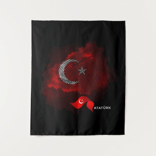 Turkey flag wandkleed (Voorkant)