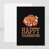 Turkey Football Happy Thanksgiving Funny Vintage F Kaart (Voorkant / Achterkant)