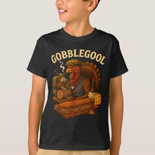 Turkey Gabagool Gobbol Funny Italian Food T-shirt (Voorkant)