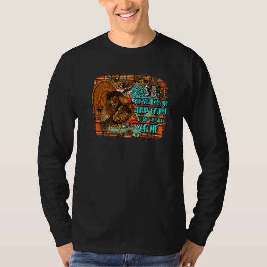 Turkey Gobble Me Swallow Me Western Thanksgiving D T-shirt (Voorkant)