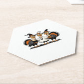 Turkey Halloween Boo, Thanksgiving Turkey, Spooky  Kartonnen Onderzetters (Schuin)