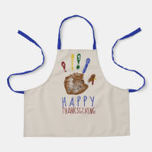 Turkey Handprint Kid Happy Thanksgiving Cute Schort (Voorkant)