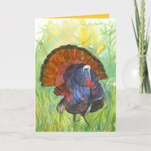 Turkey Happy Thanksgiving Autumn Bird Feestdagen Kaart