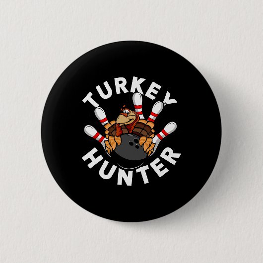 Turkey Hunter Bowling Ronde Button 5,7 Cm (Voorkant)
