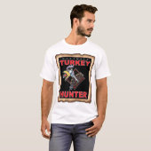 TURKEY HUNTER WHITE T T-SHIRT (Voorkant volledig)