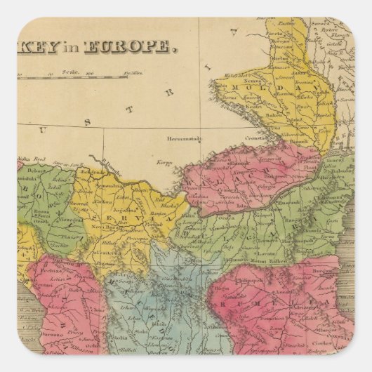 Turkey in Europe 8 Vierkante Sticker (Voorkant)