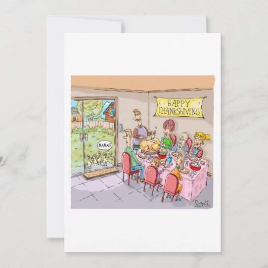TURKEY KINDER Funny Thanksgiving Feestdagenkaart (Voorkant)