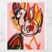 Turkey leaf wijn etiket (Enkel label)