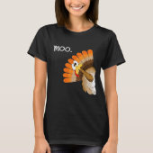 turkey moo grappige Thanksgiving T-shirt (Voorkant)