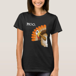 turkey moo grappige Thanksgiving T-shirt