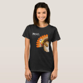turkey moo grappige Thanksgiving T-shirt (Voorkant volledig)
