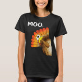 turkey moo grappige Thanksgiving T-shirt (Voorkant)