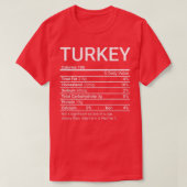 Turkey Nutrition Facts Food Thanksgiving Christmas T-shirt (Design voorkant)