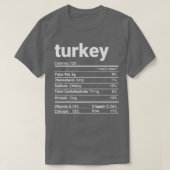 Turkey Nutrition Facts Thanksgiving Costume  T-shirt (Design voorkant)
