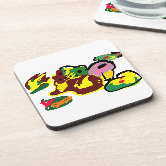 Turkey paint bier onderzetter (Linkerzijde)