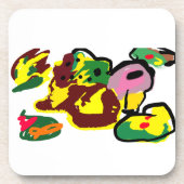 Turkey paint bier onderzetter (Voorkant)