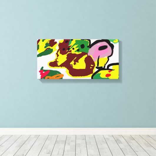 Turkey paint  canvas afdruk (Insitu (Houten vloer))