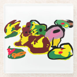 Turkey paint glazen onderzetter