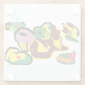 Turkey paint  glazen onderzetter (Achterkant)