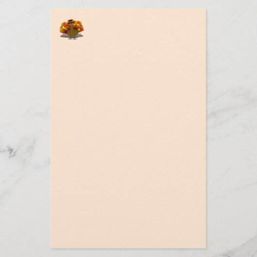 Turkey Pilgrim Thanksgiving  Briefpapier (Achterkant)