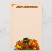 Turkey Pilgrim Thanksgiving  Briefpapier (Voorkant / Achterkant)
