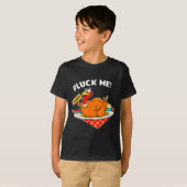 Turkey Pluck Me Funny Thanksgiving  T-shirt (Voorkant volledig)