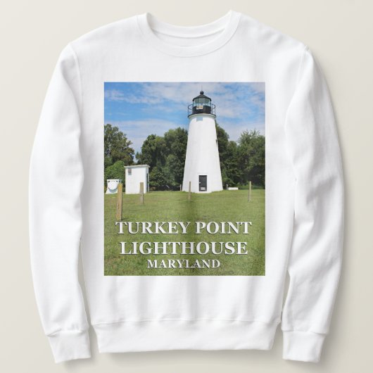 Turkey Point Vuurtoren, Maryland Sweatshirt (Design voorkant)