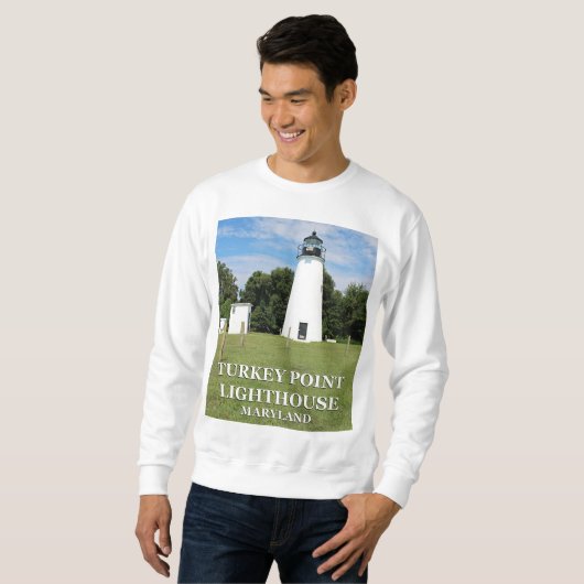 Turkey Point Vuurtoren, Maryland Sweatshirt (Voorkant volledig)
