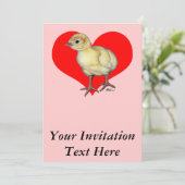 Turkey Poult Heart Kaart (Staand voorkant)