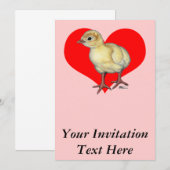 Turkey Poult Heart Kaart (Voorkant / Achterkant)