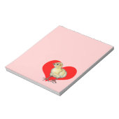 Turkey Poult Heart Notitieblok (Linkerzijde)