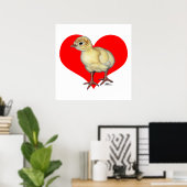 Turkey Poult Heart Poster (Thuiskantoor)