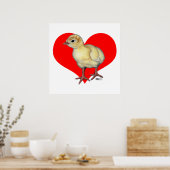 Turkey Poult Heart Poster (Keuken)
